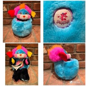 Vintage 80s Popples Punkster plush toy